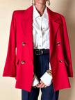 Camicia bianca Andrea Mare vintage in cotone con maxi tasche e bottoni in madreperla