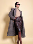 Cappotto Elena Miròin lana boutonné con motivo spinato