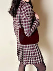 Borsa hobo Furla in pelle verniciata bordeaux