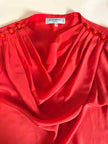 Blusa rossa con scollo drappeggiato “Yves Saint Laurent”