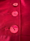 Gilet rosso in shantung di seta con incrocio sulla schiena