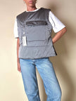 Gilet tecnico imbottito in nylon argento “Fendissime”