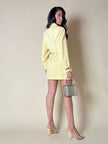 Blazer dress in rasato di lana giallo pastello