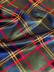 Blusa in raso di seta tartan 