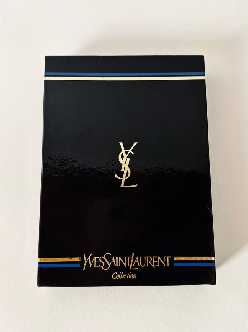 Vintage Yves Saint Laurent Collier mit herzförmigen Elementen und eingefassten, mehrfarbigen Kristallen