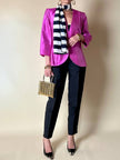 Blazer in shantung di seta ciclamino “Yves Saint Laurent”