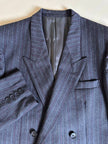 Tailleur gessato in lana grigio antracite “Yves Saint Laurent”