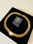 Collier oro con perla cabochon 