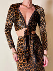 Gonna lunga con top in coordinato in velluto animalier “Roman’s”