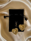 Clip dorate a forma di cuore “Yves Saint Laurent”