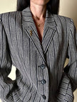 Blazer vintage Yves Saint Laurent a righe verticali panna e nero