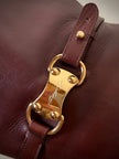 Cuissard Grey Mer stile cavallerizza in pelle marrone con morsetti dorati