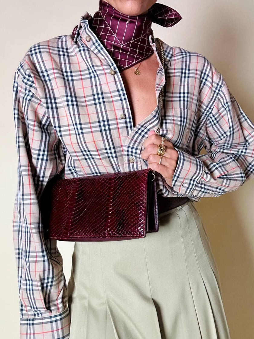 Camicia in cotone fantasia tartan “Burberrys”