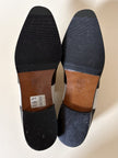 Two-tone Oxford shoes in ivory suede and dark brown leather Titty Lugano