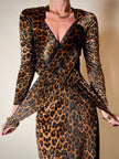 Gonna lunga con top in coordinato in velluto animalier “Roman’s”