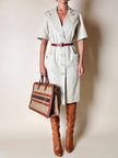 Chemisier Yves Saint Laurent in cotone beige