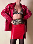 Minigonna in pelle rossa “Alta Moda Firenze”