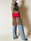 Cappotto leopardato in eco cavallino