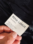 Bustier nero fantasia rose rosse in seta operata “Rena Lange”