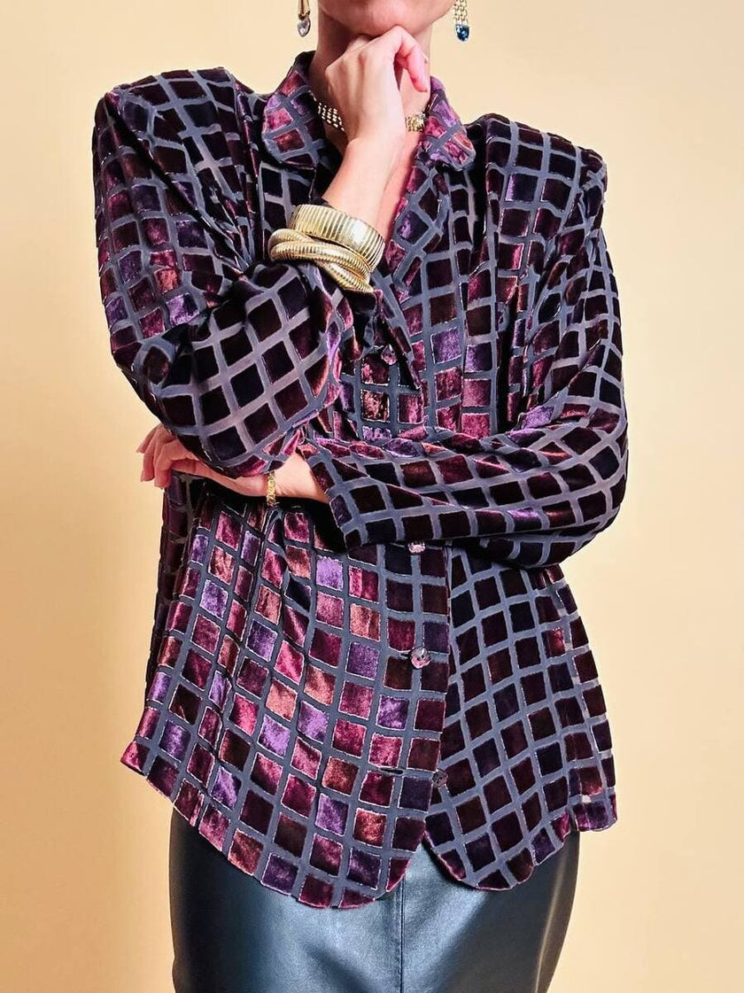 Camicia sartoriale in velluto dévoré