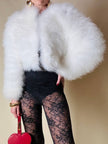 Bolero in marabù bianco