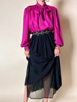 Gonna vintage Yves Saint Laurent in voile nero