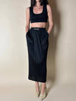 Gonna plissé Pleats Please Issey Miyake con elastico in vita e tasche laterali
