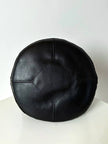 Secchiello vintage Yves Saint Laurent in tessuto nero millerighe con riporti in pelle
