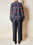 Cardigan Missoni Sport in lana operata a righe orizzontali