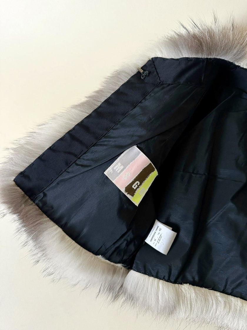 Bolero MSGM in pelliccia di volpe argentata