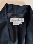 Blazer oversize in seta nera “Années Lauder”