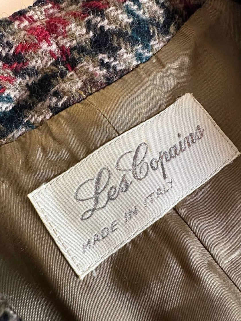 Les Copains houndstooth wool blazer