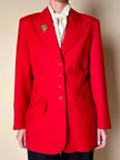 Blazer rosso in pura lana vergine