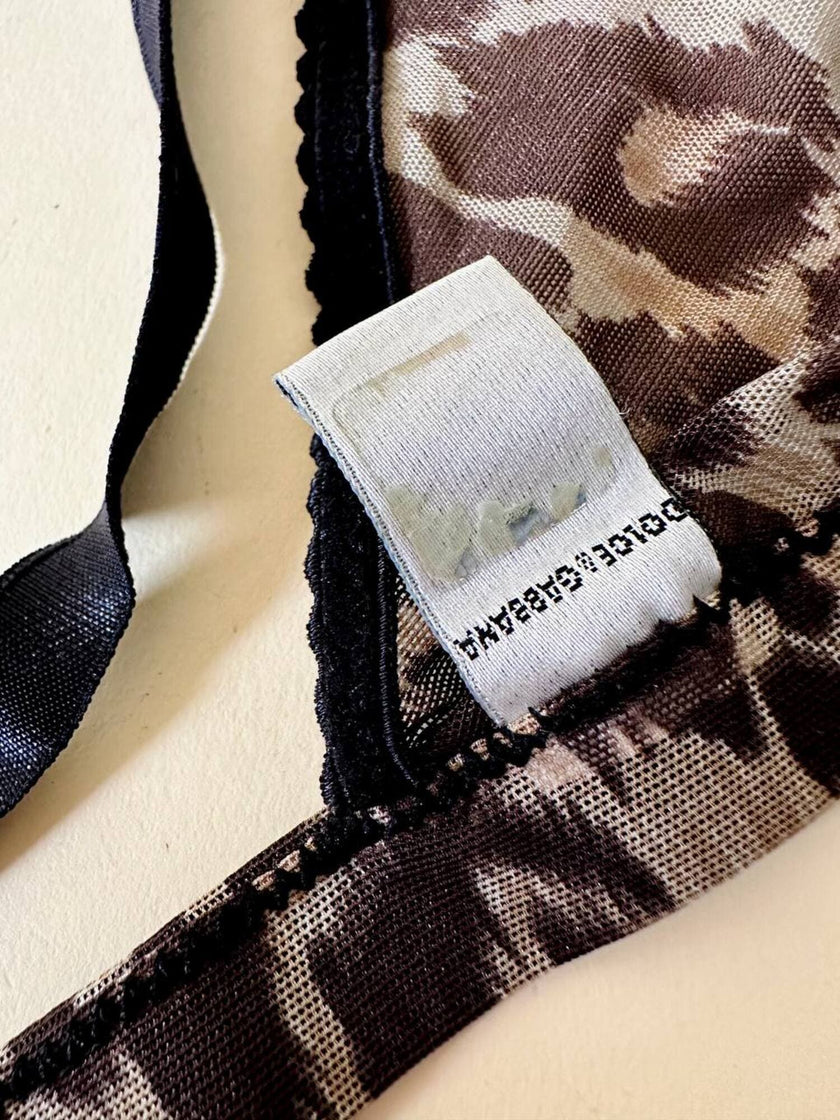 Reggiseno leopardato in rete elastica “Dolce & Gabbana”