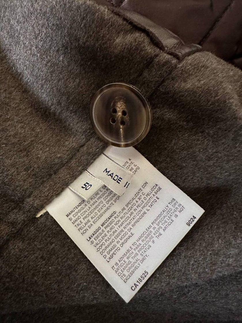 Giacca/bomber aviator in pelle testa di moro “Belfe & Belfe”