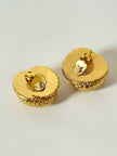 Vintage gold-tone knot clip-on statement earrings