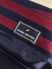 Blazer a righe verticali bordeaux e blu notte con bottoni in metallo laccato Daniel Hechter