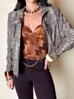 Ensemble Yvan & Marzia in tessuto stretch fantasia pitone