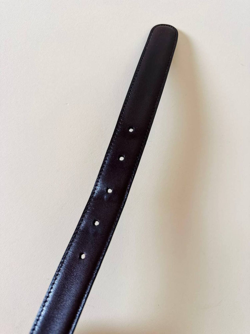 Vintage-Gürtel von Yves Saint Laurent aus dunkelbraunem Leder