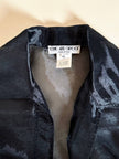 Camicia annodata in organza nera sintetica 