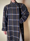 Cappotto lungo in pura lana vergine  fantasia tartan Fashion By Classic