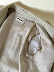 Trench in gabardine color corda con interno in lana rimovibile “Hazard”