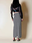 Camicia annodata in organza nera sintetica 