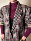 Les Copains houndstooth wool blazer