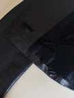 Blazer cropped Gianni Versace vintage in pelle nera con bottoni medusa