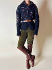 Cuissard Grey Mer stile cavallerizza in pelle marrone con morsetti dorati