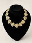 Vintage Yves Saint Laurent Collier mit herzförmigen Elementen und eingefassten, mehrfarbigen Kristallen
