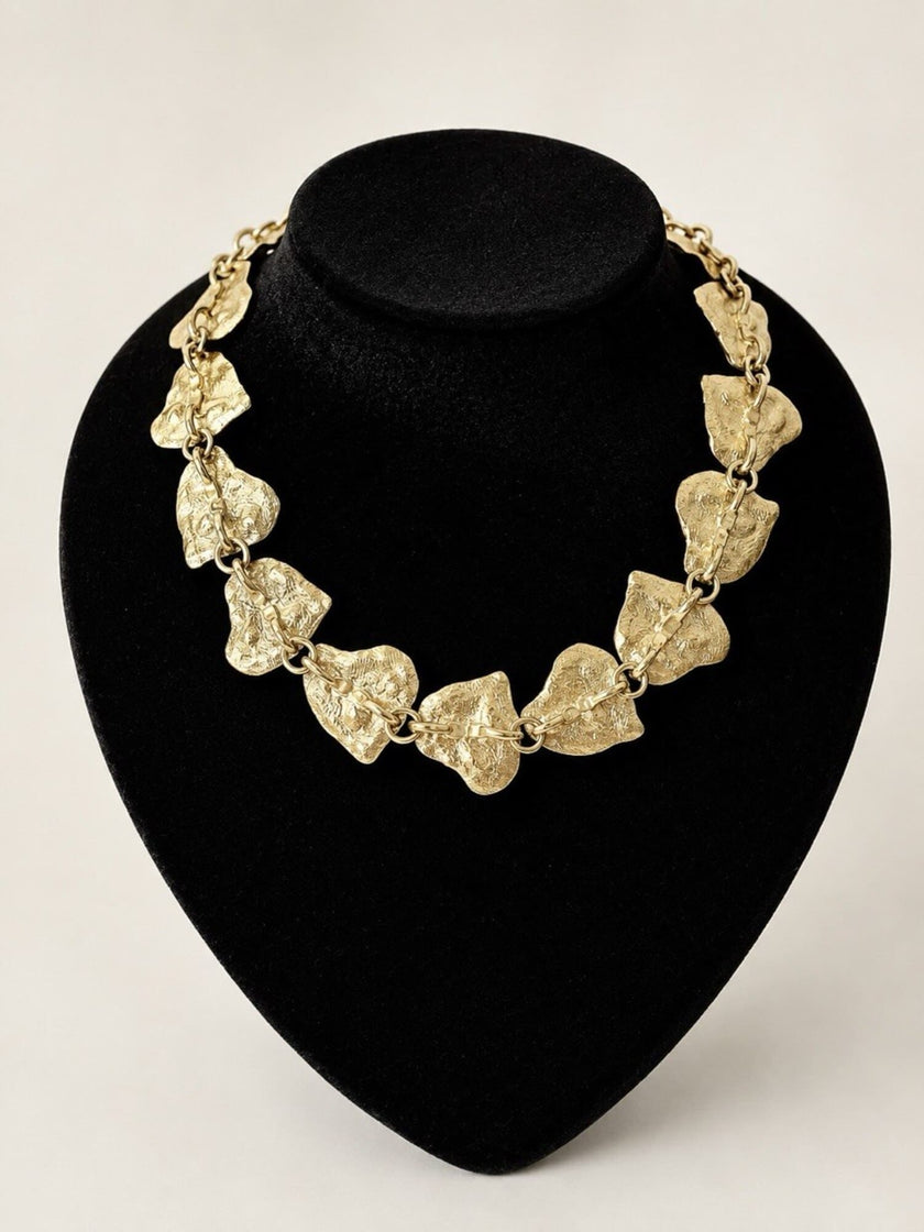 Vintage Yves Saint Laurent Collier mit herzförmigen Elementen und eingefassten, mehrfarbigen Kristallen