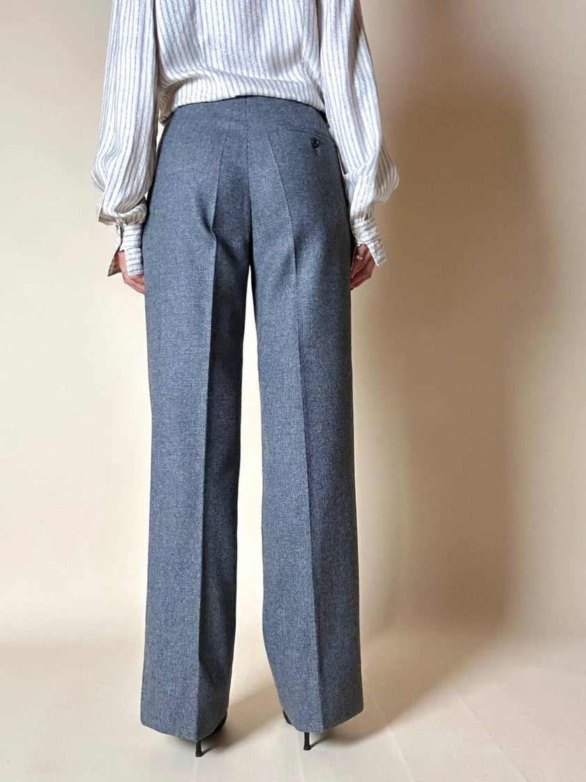 Pantalone classico in lana grisaglia “Yves Saint Laurent”