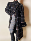 Cappotto lungo in pura lana vergine  fantasia tartan Fashion By Classic
